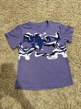 Kerrits Lavender Short Sleeve Tee with Navy & White Graphic